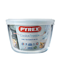 Cook & Freeze contenitore tondo in vetro extra resistente con coperchio in plastica 12cm