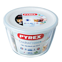 Cook & Freeze contenitore tondo in vetro extra resistente con coperchio in plastica 15cm