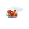 Cook & Freeze contenitore quadrato in vetro extra resistente con coperchio in plastica 15x15cm