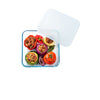 Cook & Freeze contenitore quadrato in vetro extra resistente con coperchio in plastica 15x15cm