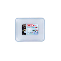 Cook & Freeze contenitore rettangolare in vetro extra resistente con coperchio in plastica 25x19cm