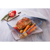 Cook & Freeze contenitore rettangolare in vetro extra resistente con coperchio in plastica 27x22cm