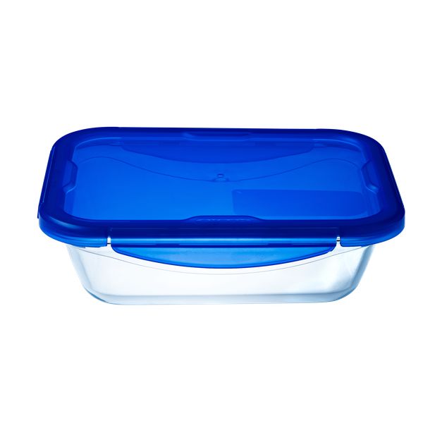 Cook & Go Recipiente rettangolare in vetro con coperchio ermetico 24x18cm